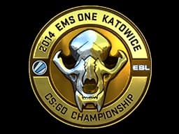 Gold ESL Skull (Foil) | Katowice 2014